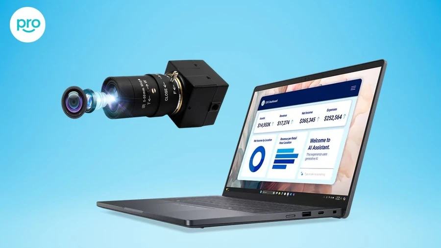 Dell Pro 14 2025 được trang bị webcam 8MP HDR IR, mang lại chất lượng hình ảnh sắc nét