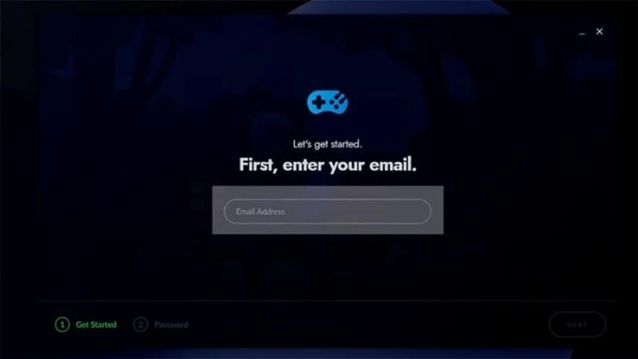 Mở Rainway trên PC, đăng ký tài khoản bằng email
