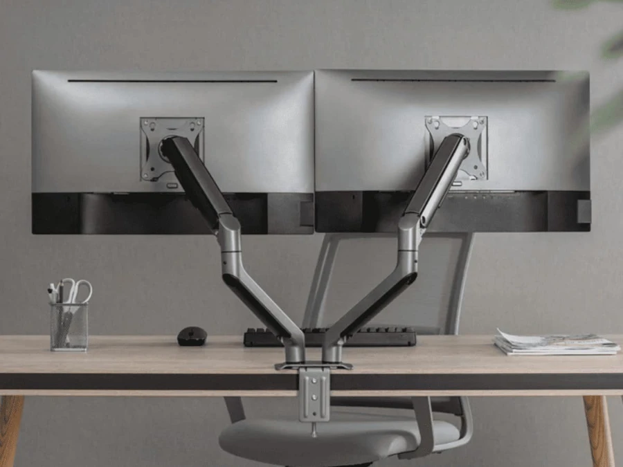 Tay đỡ màn hình Human Motion T6 Pro - Dual với lò xo trợ lực Hyperlift+