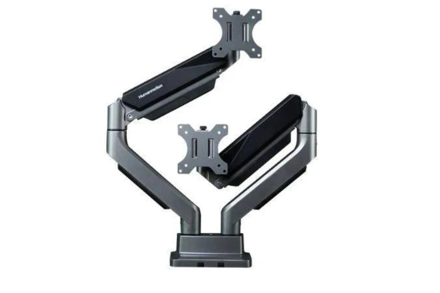 Giá đỡ màn hình Human Motion Monitor Arm M8 với khớp lật thông minh, xoay dọc màn hình và 2 cổng USB.