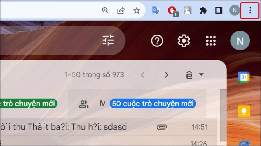Nhấp vào biểu tượng ba chấm dọc