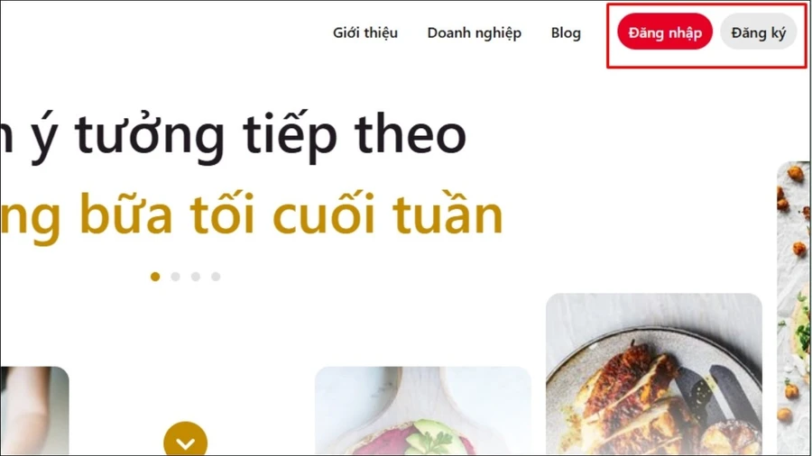  Đăng nhập vào tài khoản Pinterest