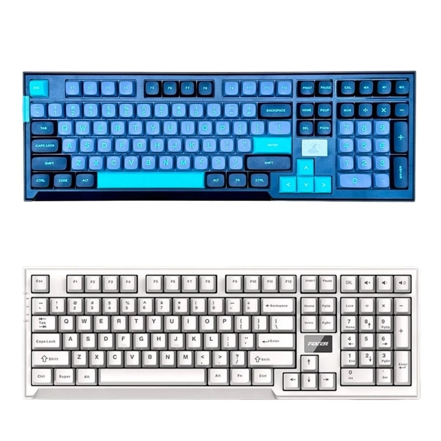 Bàn phím Feker IK105 màu Black Cyan, layout full size 105 phím
