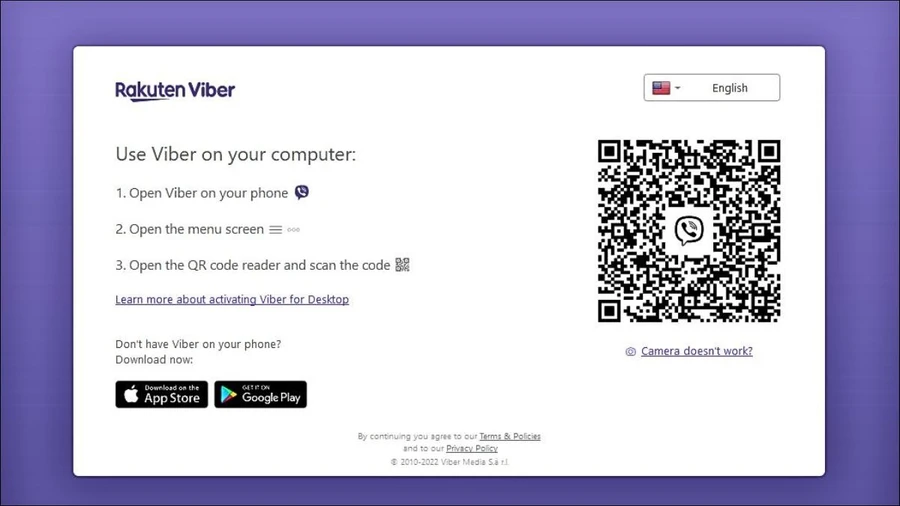 Kết nối Viber trên điện thoại với Viber bằng QR