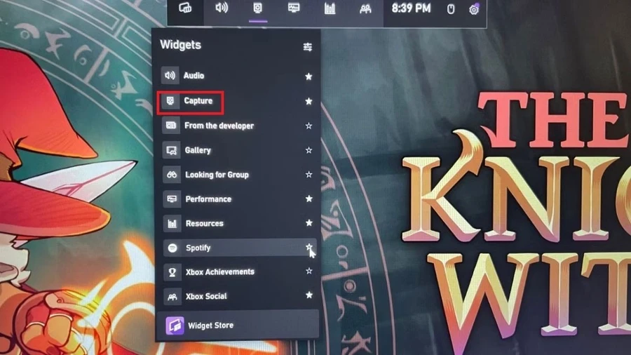 Sử dụng ứng dụng Xbox Game Bar (Windows + G) để chụp màn hình
