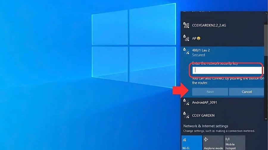 Có thể bạn đã thay đổi mật khẩu WiFi điện thoại nhưng quên cập nhật trên laptop