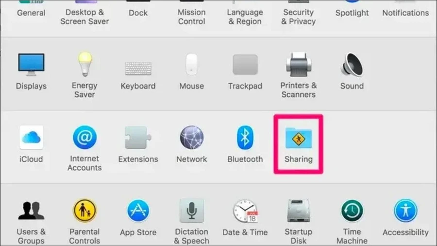 Bật Chia sẻ trên máy Mac 1