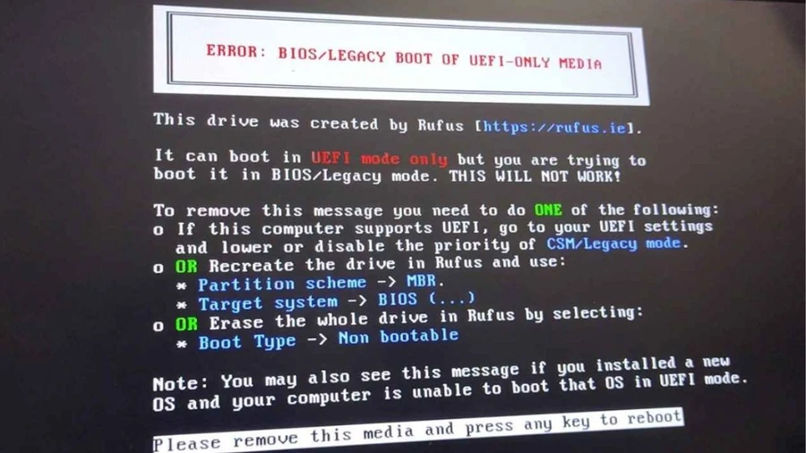 Lỗi BIOS/UEFI