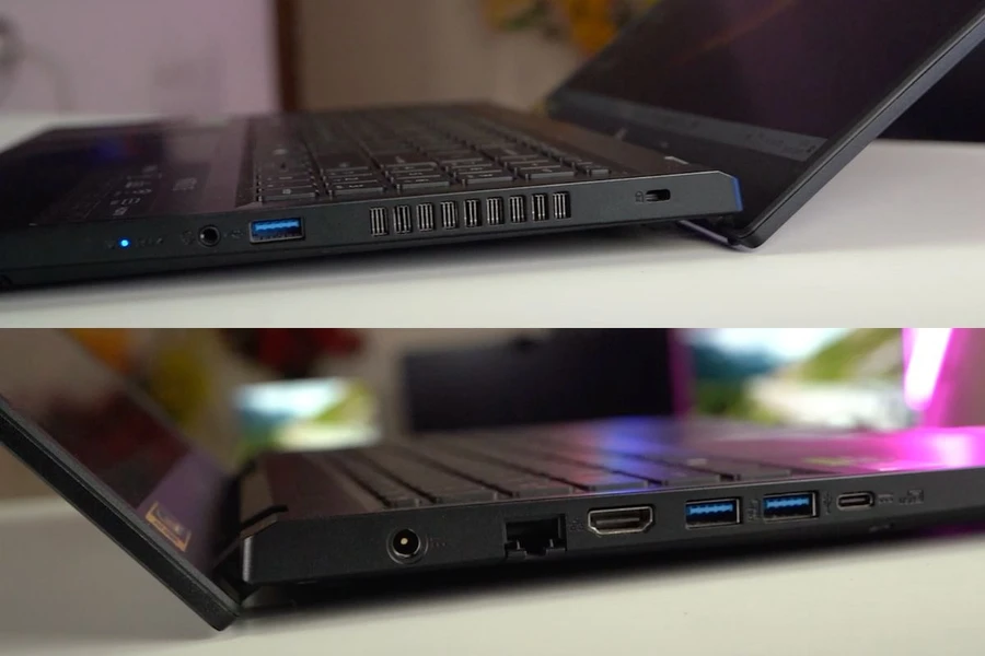 Acer Nitro V có đầy đủ các cổng kết nối thông dụng