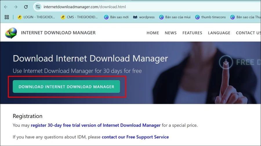 Tải IDM tại trang chính thức