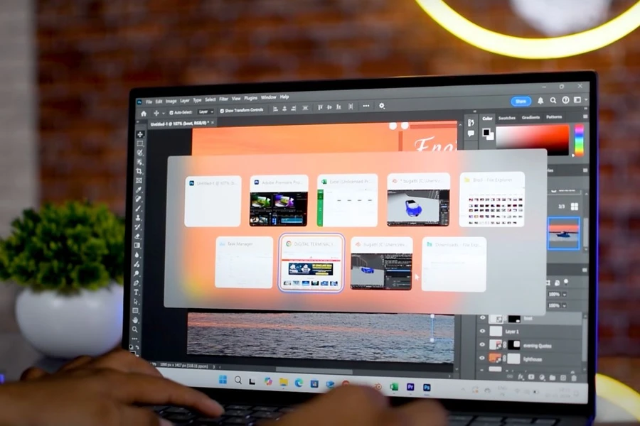Dell Precision 14 5490 có thể sử dụng tốt trong nhiều điều kiện ánh sáng khác nhau