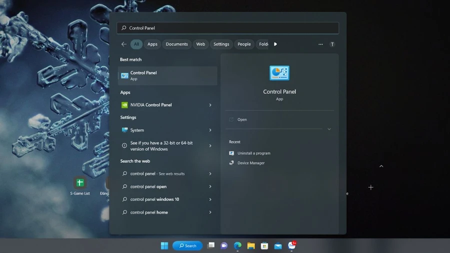  Tìm kiếm và mở Control Panel