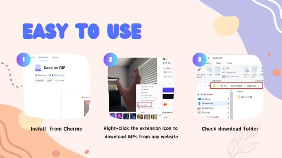 Một số tiện ích mở rộng (extension) có thể giúp bạn tải GIF nhanh chóng