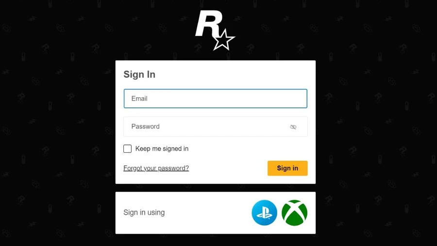 Khởi động Rockstar Games Launcher và đăng nhập vào tài khoản Rockstar Games của bạn.