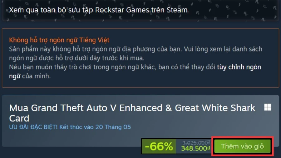 Chọn nút Thêm vào giỏ.