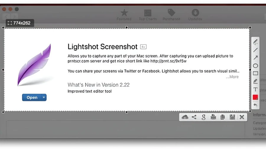 Phần mềm Lightshot cung cấp nhiều tính năng hữu ích trong việc chụp ảnh màn hình
