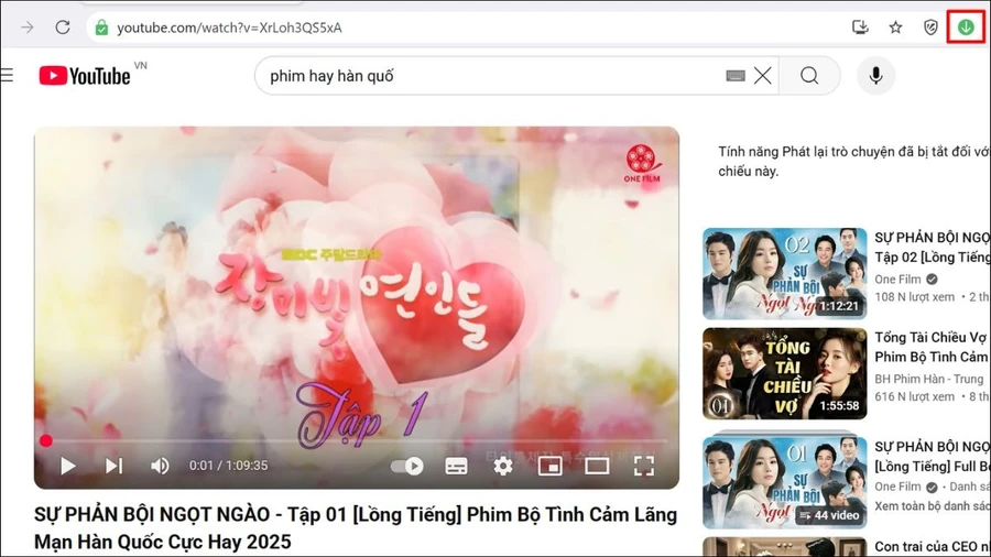Nhấn vào biểu tượng mũi tên màu xanh
