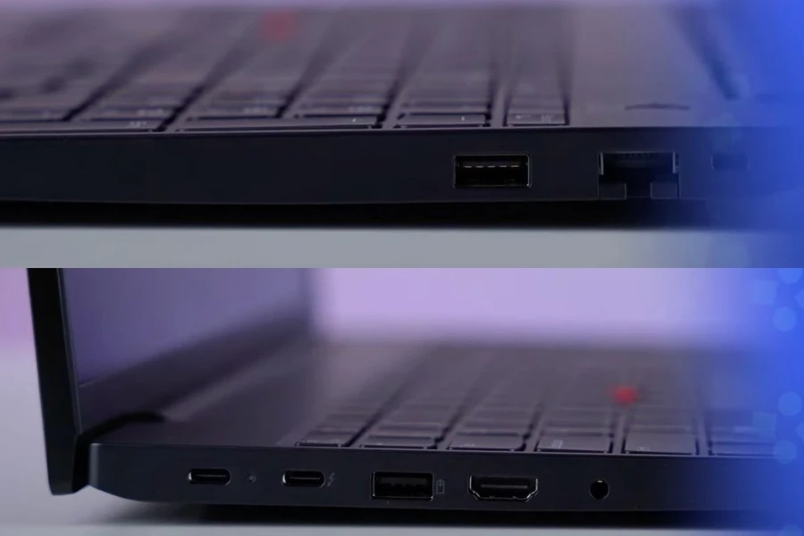 Lenovo ThinkPad E16 Gen 3 sở hữu đầy đủ các cổng kết nối cơ bản