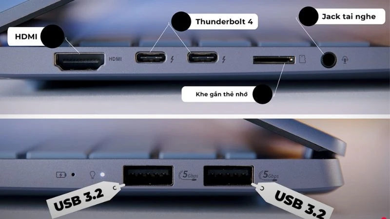 ASUS Vivobook S14 OLED S5406SA-PP060WS trang bị nhiều cổng kết nối tiện dụng