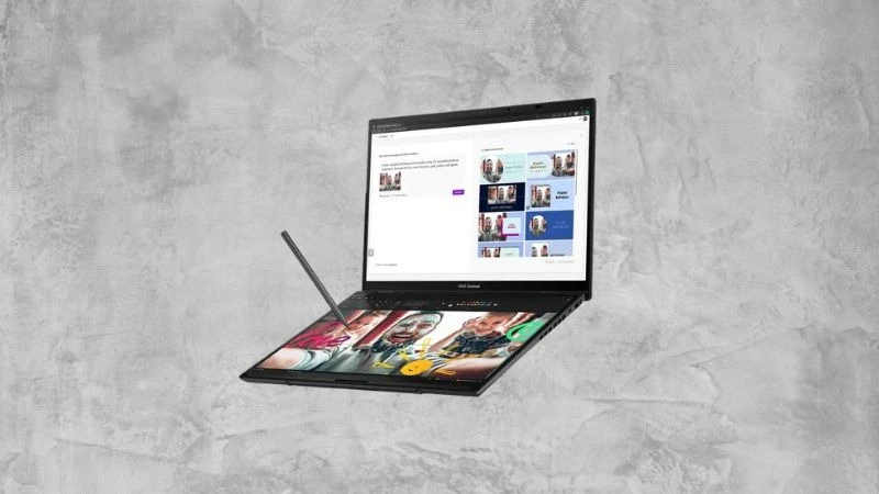 ASUS Zenbook Duo UX8406CA-PZ109WS thiết kế 2 màn hình, có kèm bút cảm ứng