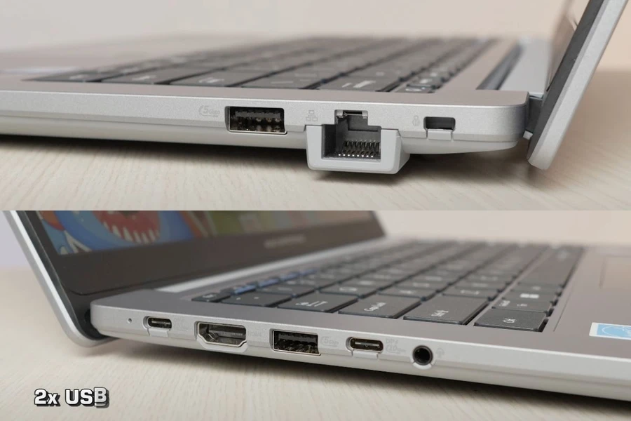 Cổng kết nối trên ASUS ExpertBook P1403CVA rất đầy đủ và tiện lợi
