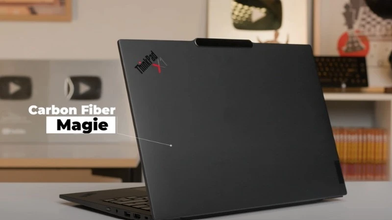 Lenovo ThinkPad X1 Carbon Gen 13 21NSS10H00 có chất liệu bền bỉ, thiết kế cứng cáp