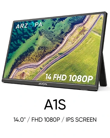 Màn hình phụ ARZOPA A1S 14 inch mỏng nhẹ, sang trọng, tiện dụng cho laptop