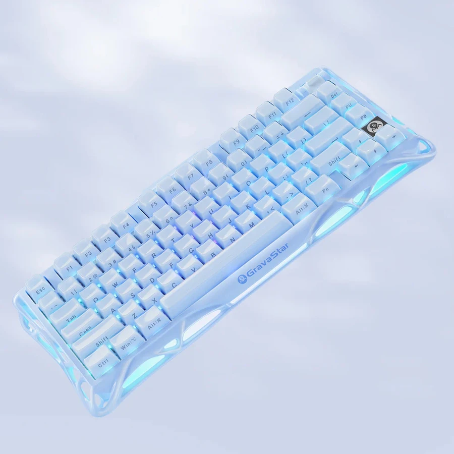 Bàn phím cơ GravaStar Mercury K1 với hiệu ứng RGB và thiết kế tối giản
