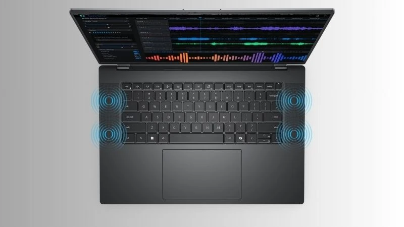 Trải nghiệm gõ phím, touchpad và âm thanh cao cấp - Dell Precision 5690