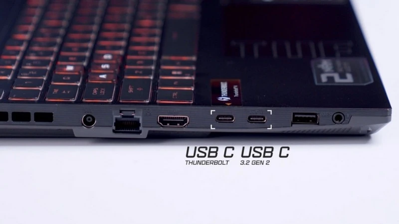 ASUS TUF Gaming F16 FX607VU-RL045W đầy đủ cổng kết nối