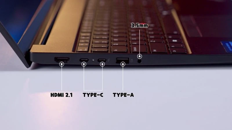 Lenovo ThinkPad E16 Gen 3 21SR002HVA đầy đủ cổng kết nối tiện dụng