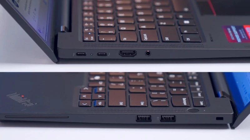 USB-C, HDMI 2.1 và jack 3.5mm - Lenovo ThinkPad T14s Gen 6 21R10005VN