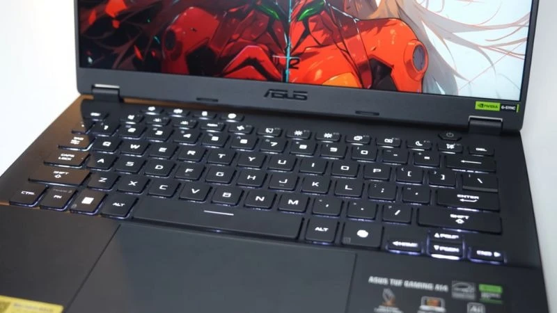 ASUS TUF Gaming A14 FA401KM-RG010WS dùng bàn phím Backlit Chiclet Single Light