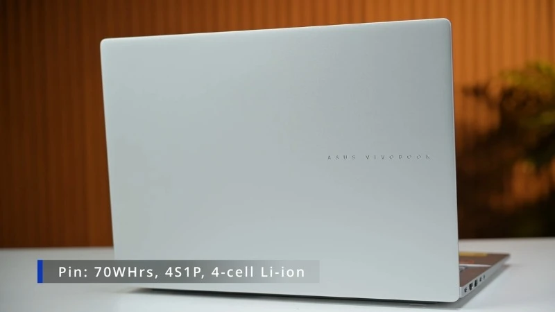 Yên tâm di chuyển nhờ viên pin 70WHrs - Asus Vivobook S14 M3407KA-SF032WS
