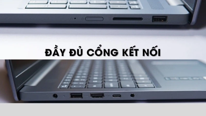 Lenovo IdeaPad Slim 3 14ARP10 83K6005UVN trang bị cổng kết nối & kết nối không dây đầy đủ