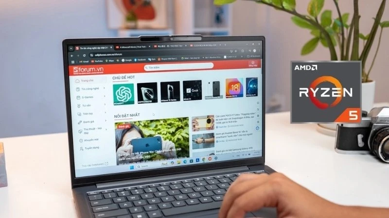 Lenovo IdeaPad Slim 3 14ARP10 83K6005UVN có hiệu năng mạnh mẽ với Ryzen 5 7535HS
