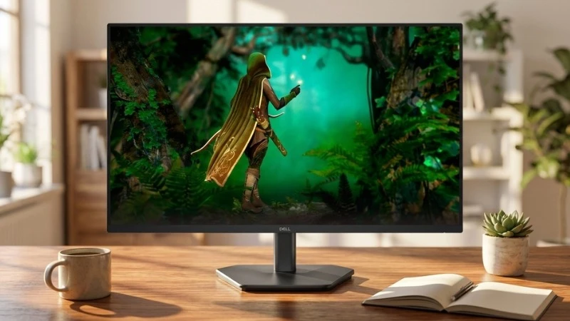 Không gian 27 inch cùng tấm nền IPS giúp góc nhìn rộng mở và màu sắc ổn định - Dell SE2725HG