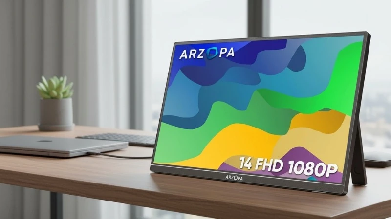 Màn hình di động ARZOPA A1S 14 inch FHD - Top 6 màn di động đa năng cho laptop đáng mua 2026