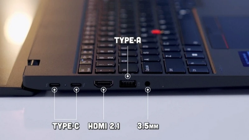 Cổng kết nối trên laptop Lenovo ThinkPad P16s Gen 4 21QV005AVN