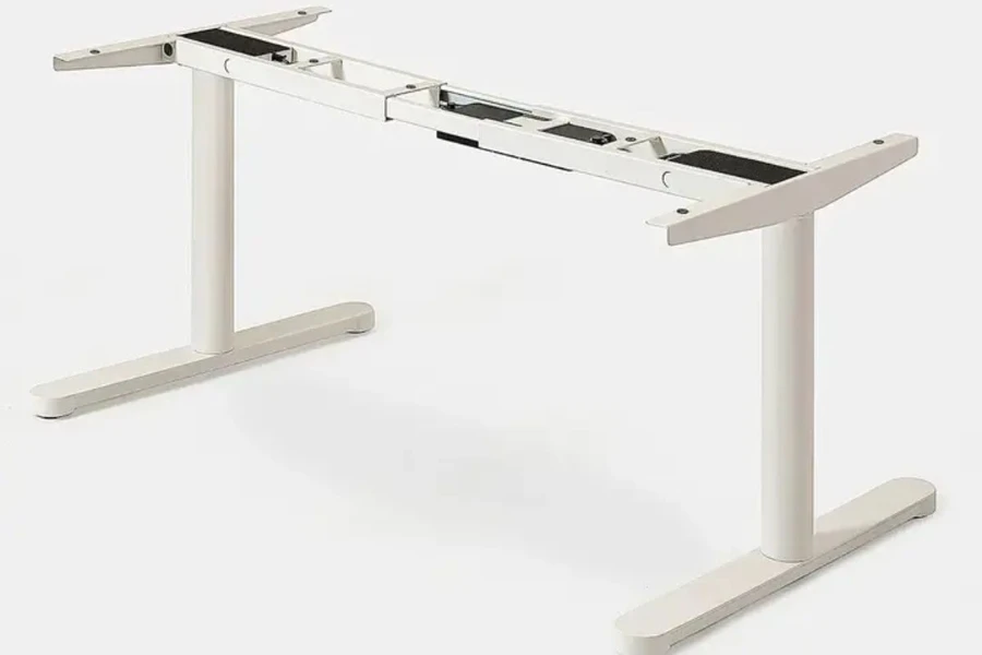 Khung bàn nâng hạ Oasis làm từ thép sơn tĩnh điện bền bỉ, chịu tải tốt
