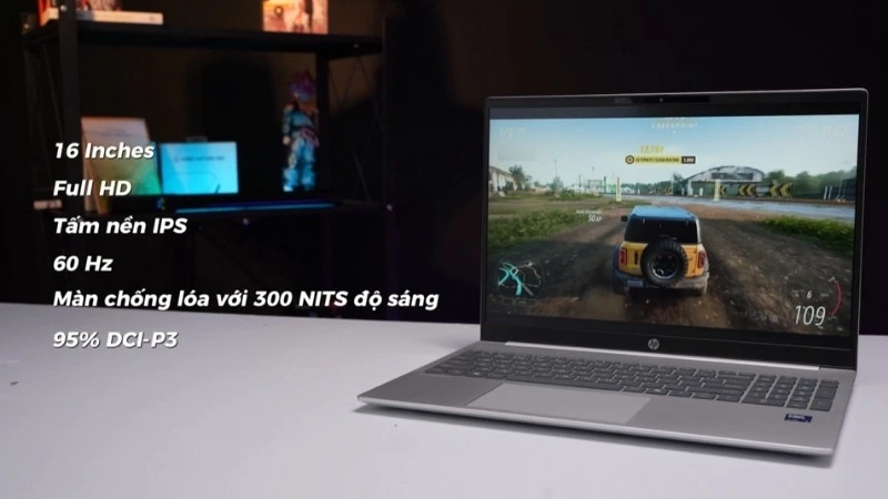 HP OmniBook 5 AI 16-AF1046TU BZ7Q8PA có màn hình 16 inch rộng rãi với tỉ lệ 16:10