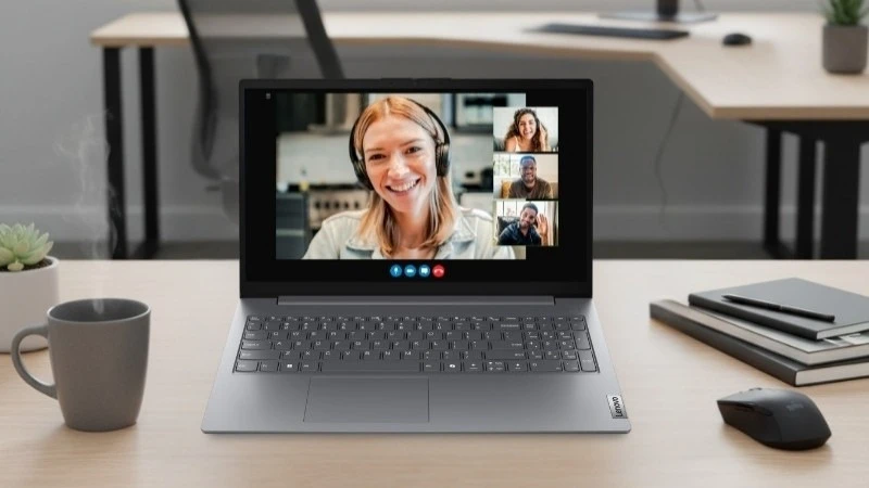 Lenovo V15 G5 IRL 83HF00BTVA trang bị webcam HD 720p có sẵn nắp che vật lý