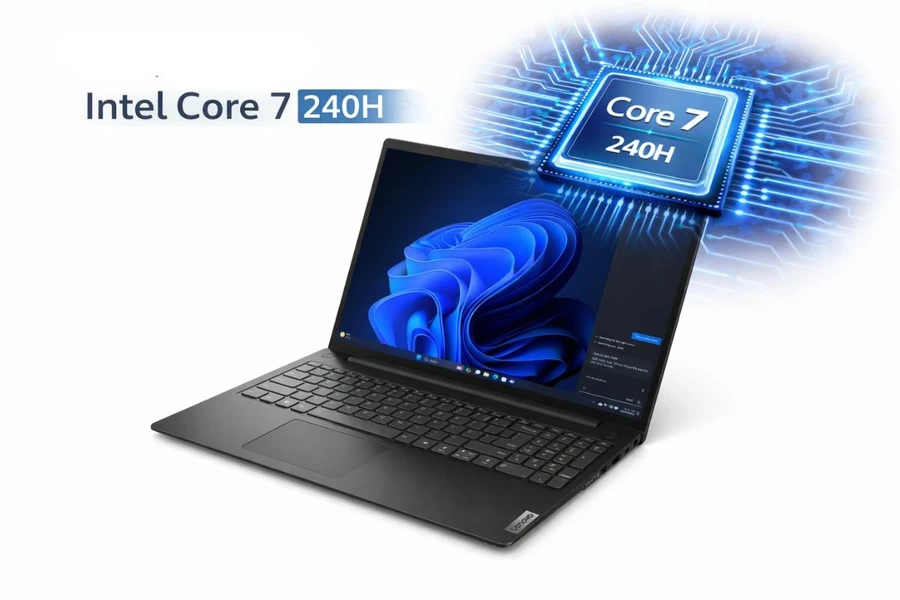 Lenovo V15 G5 IRL 83HF0049VN sử dụng chip Intel Core 7 240H xử lý mọi tác vụ mượt mà