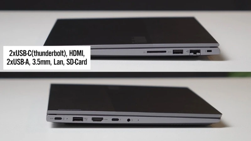 Lenovo ThinkBook 14 G9 IRL 21UY008RVA trang bị đầy đủ cổng kết nối hiện đại