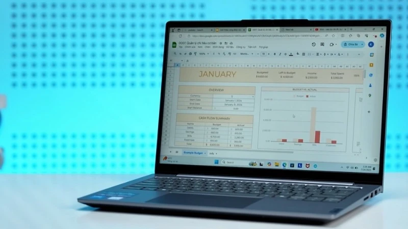 Lenovo ThinkBook 14 G9 IRL 21UY0092VN có không gian lưu trữ rộng rãi, đa nhiệm mượt mà