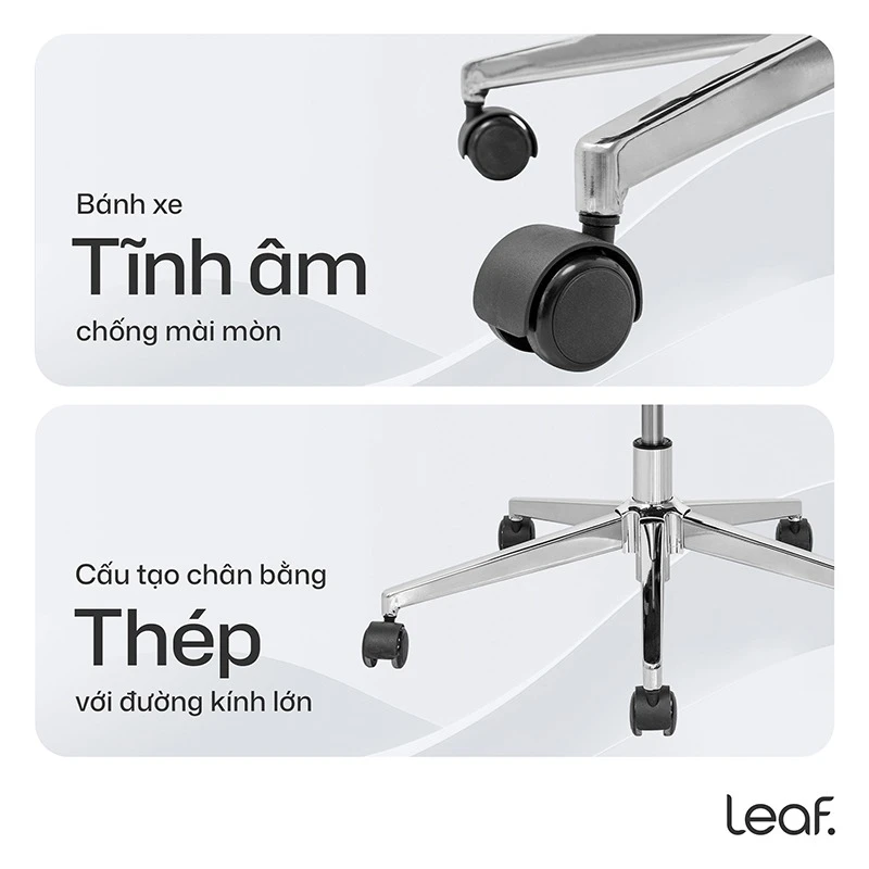 Tích hợp chân đế bằng thép 5 chân 