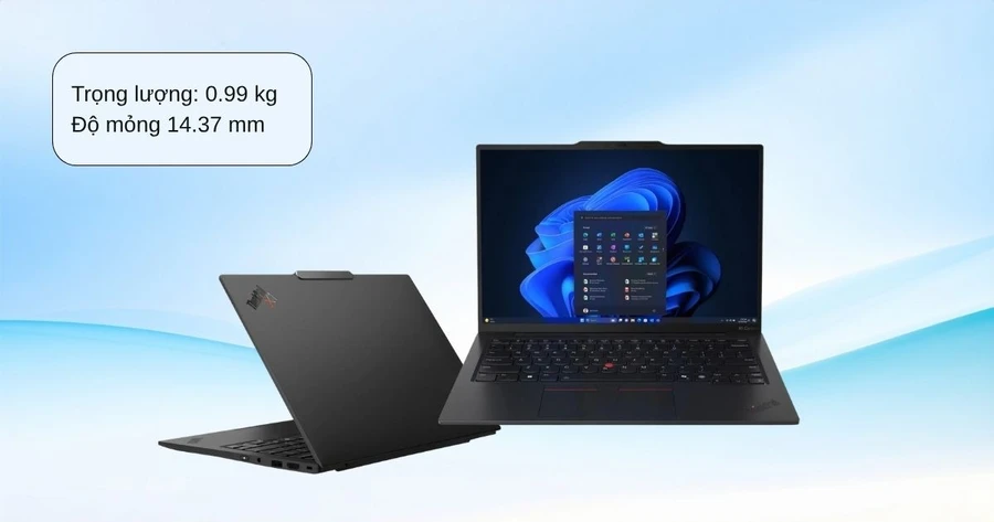 Lenovo ThinkPad X1 Carbon Gen 13 21NS0108VN với thiết kế siêu nhẹ