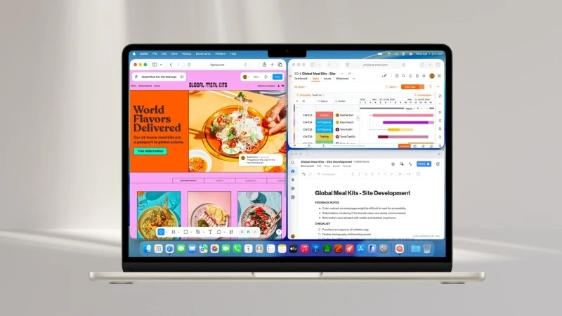Apple Macbook Air M5 13 inch 2026 MDH94SA/A có màn hình Liquid Retina 13.6 inch sở hữu độ phân giải 2.5K