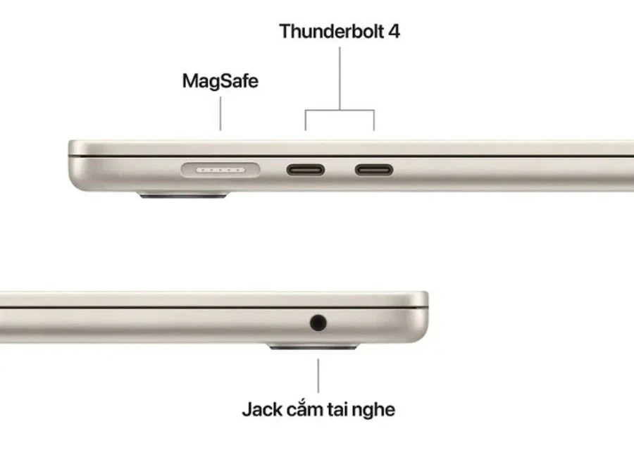 Kết nối Apple Macbook Air M5 15 inch 2026 MDVF4SA/A