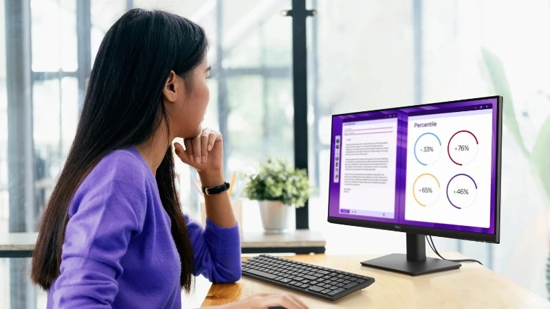 Dell E2425HM tích hợp công nghệ ComfortView và Flicker-Free giúp giảm ánh sáng xanh, bảo vệ mắt tối ưu